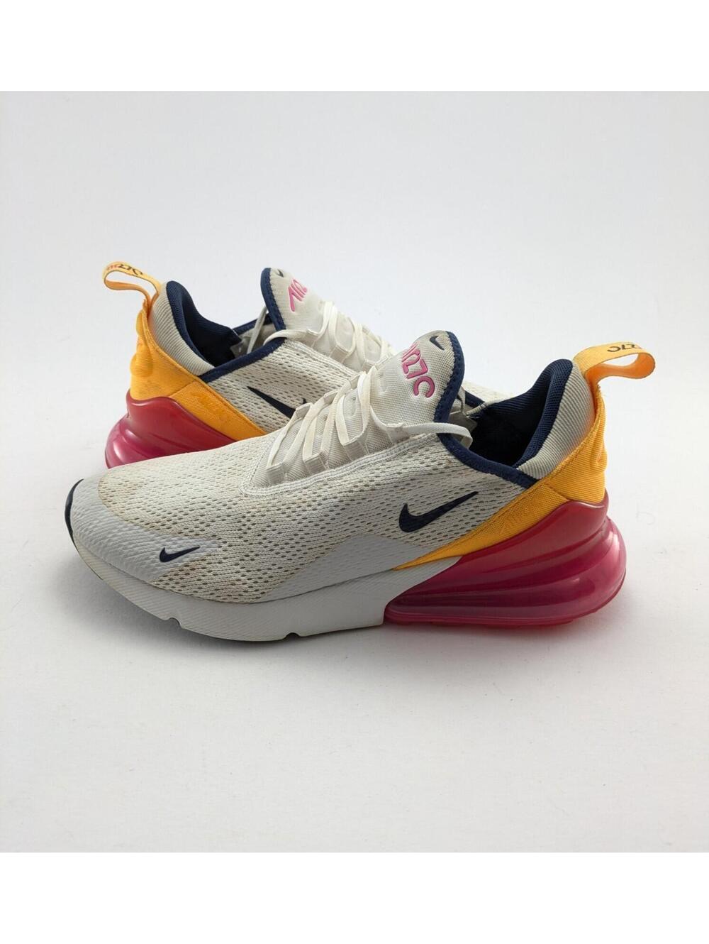 Womens Nike Air Max 270 White Sorbet Comfort Running Shoes AH6789-106 Size 9